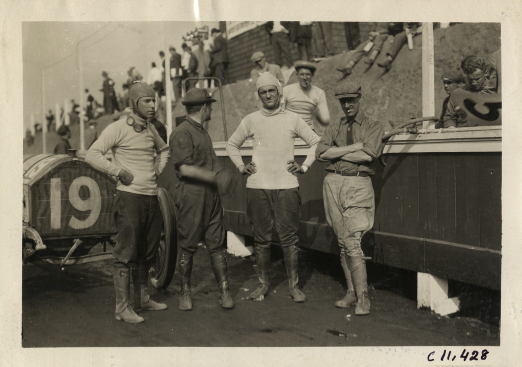Racecar drivers and pit crew, Atlanta Speedway