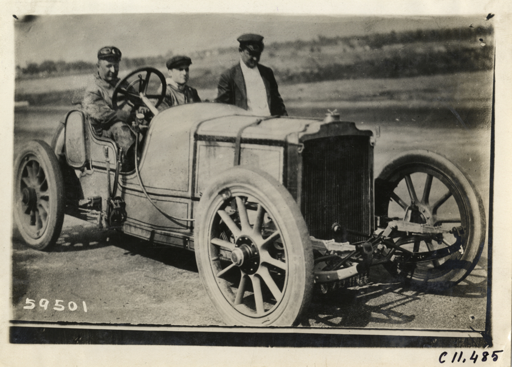 Driver and passenger in racecar, Atlanta Speedway