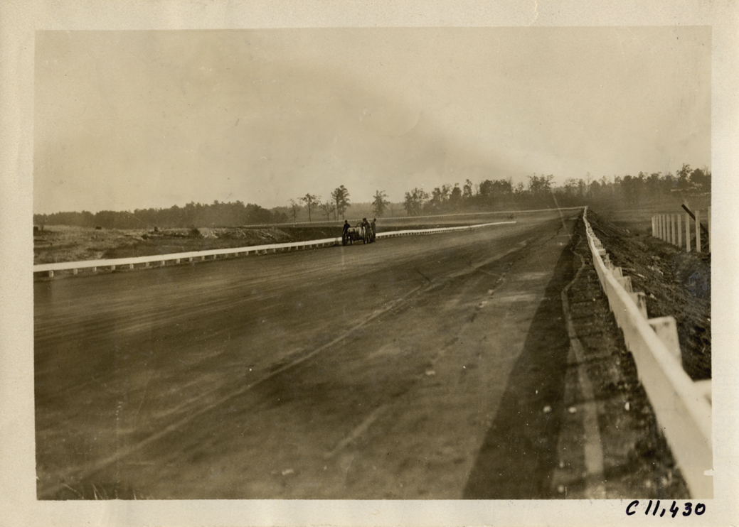 Racecar on side of racetrack, Atlanta Speedway