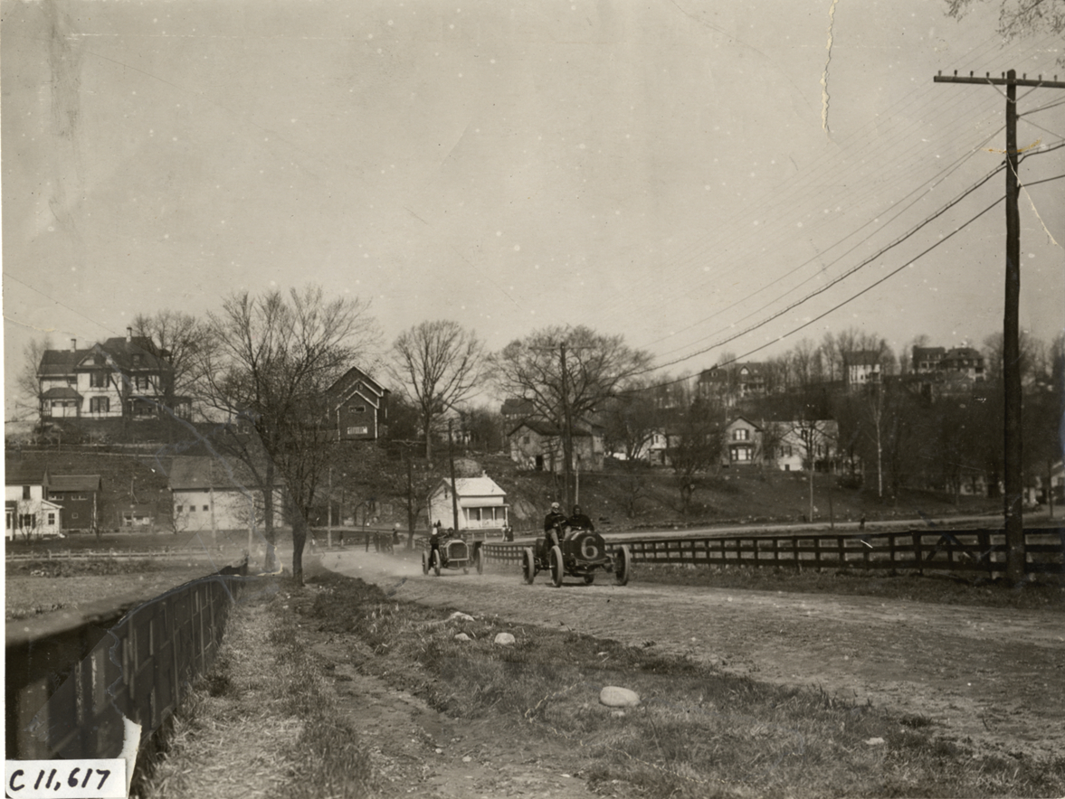 E.H. Parker in Fiat racecar, 1908 Briarcliff Trophy Race