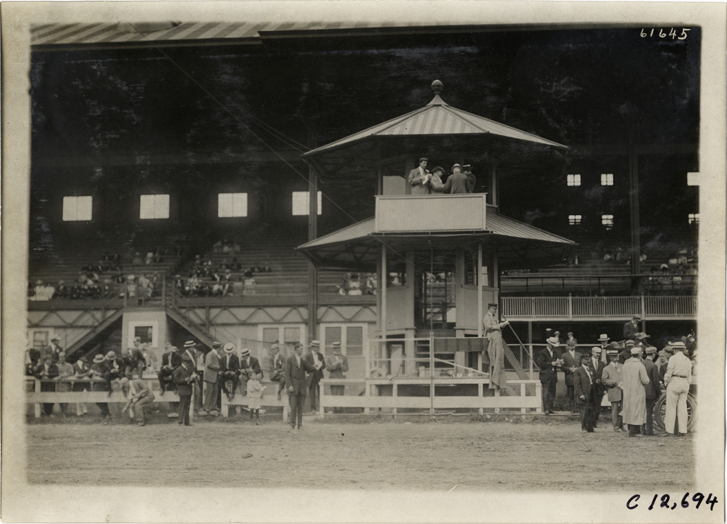 Reviewing stand and grandstand, 1910 Empire City races