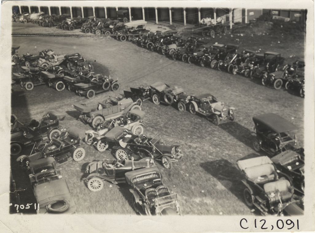 Parking lot, 1911 Brighton Beach races