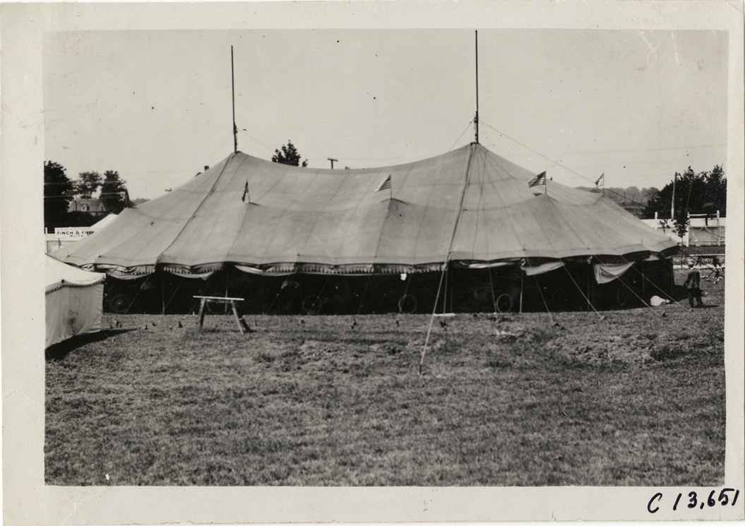 Tent, 1909 Indianapolis races