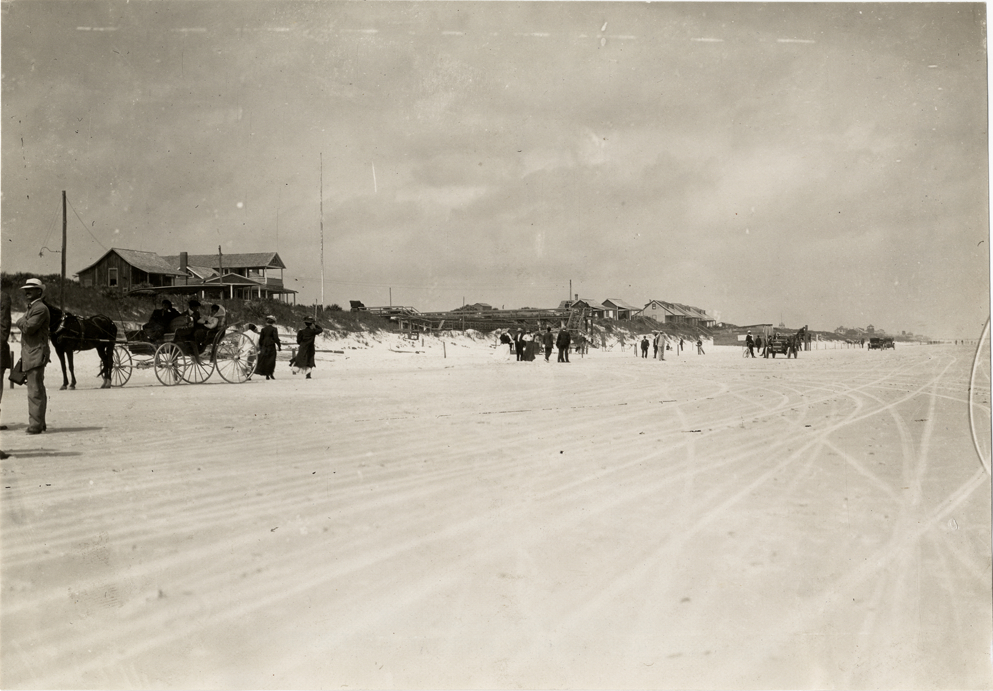 View of beach, 1908 Ormond-Daytona races