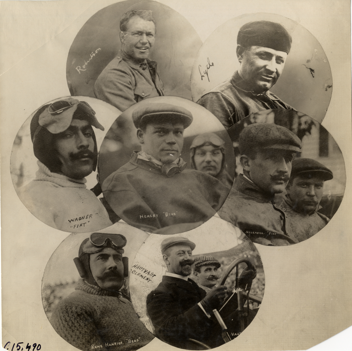 Racecar drivers, 1908 Vanderbilt Cup races