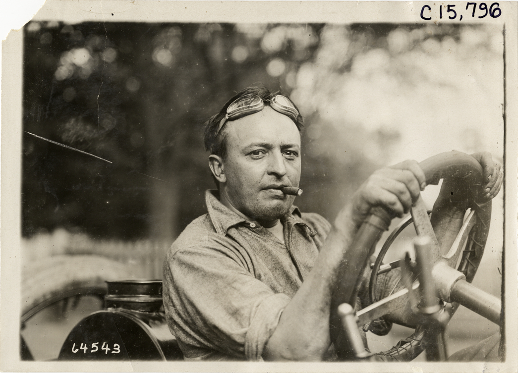 Racecar driver, 1910 Vanderbilt Cup races