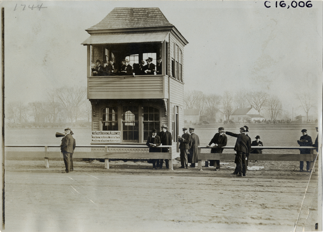 Officials' stand, 1904 Waverly races