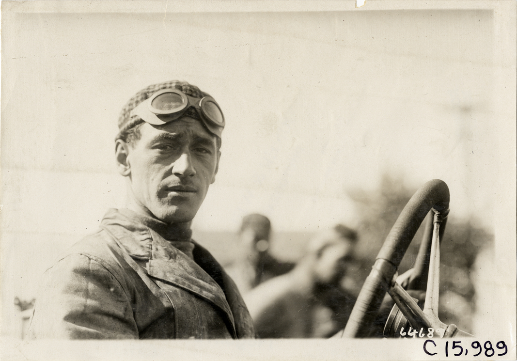 Racecar driver, 1910 Vanderbilt Cup races