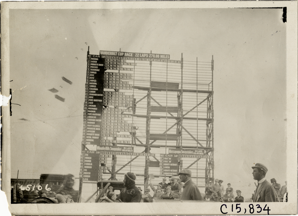 Scoreboard, 1910 Vanderbilt Cup races
