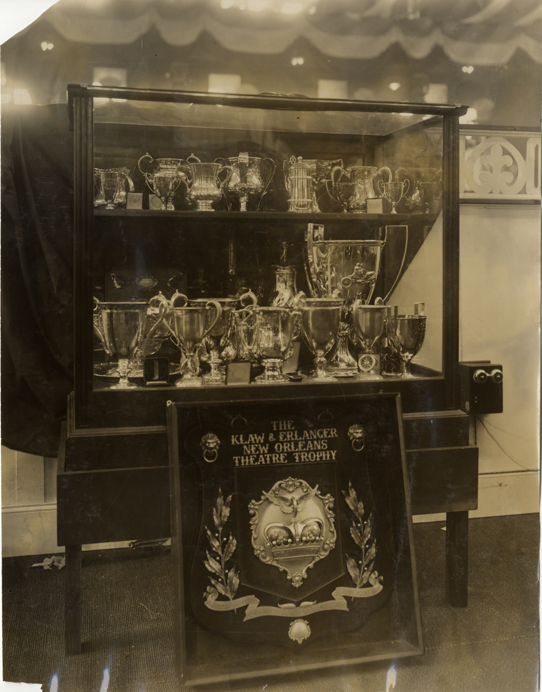 Trophy Case And Klaw Erlanger New Orleans Theatre Trophy