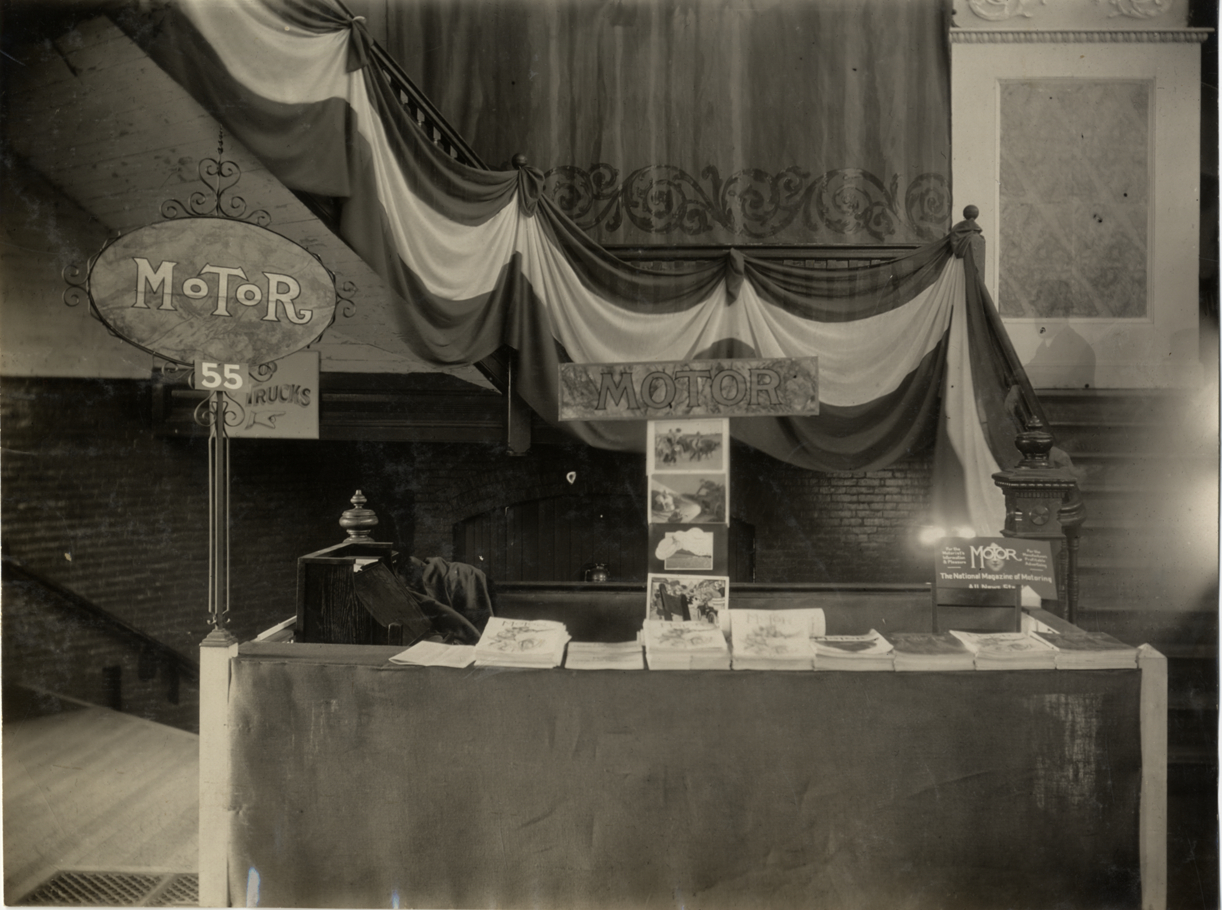 Booth for "Motor" magazine, 1909 Boston Auto Show