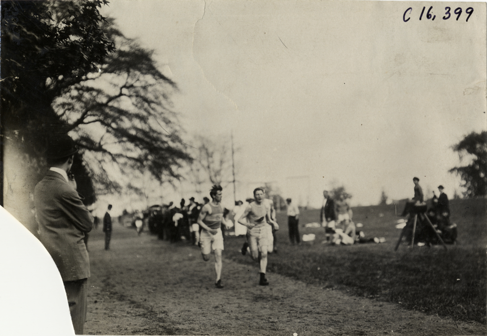 Runners competing in race