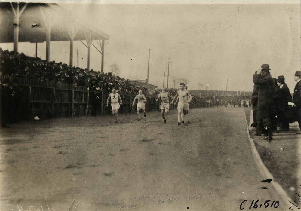 Runners competing in race