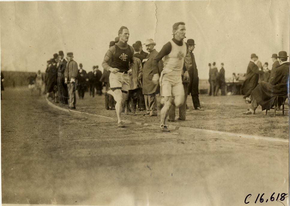 Runners competing in race