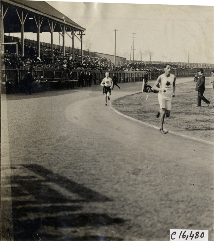 Runners competing in race