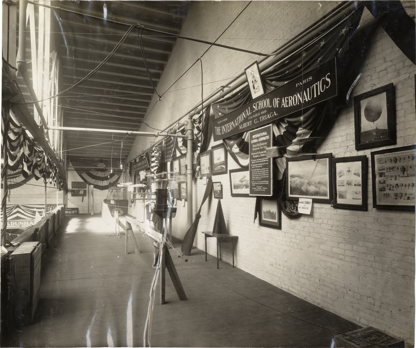 International School of Aeronautics exhibit, 1909 Newark Auto Show