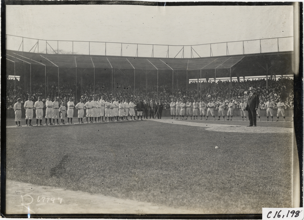Rochester, New York baseball team posing on field