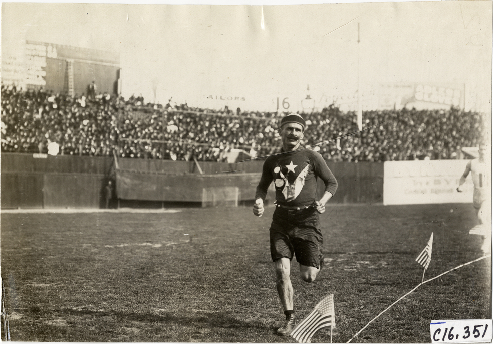 Runner competing in race