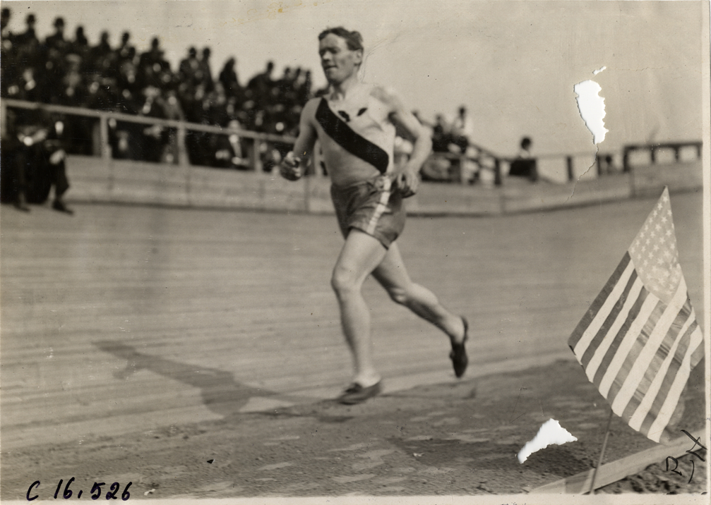 Runner competing in race