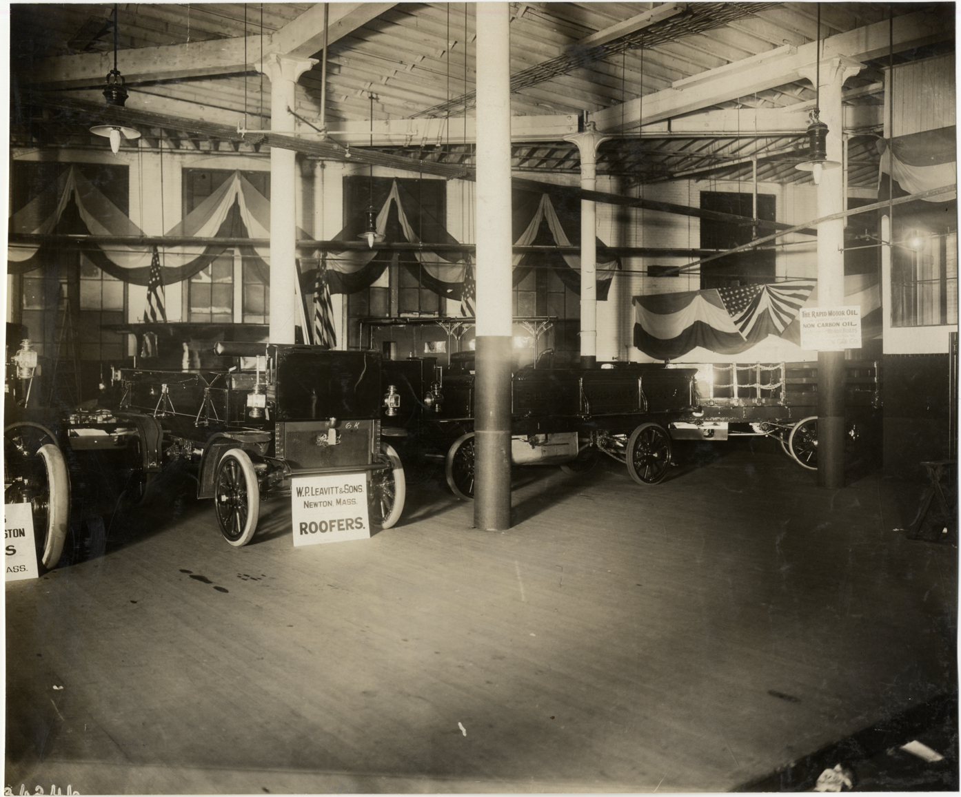 Rapid trucks exhibit, 1910 Boston Auto Show