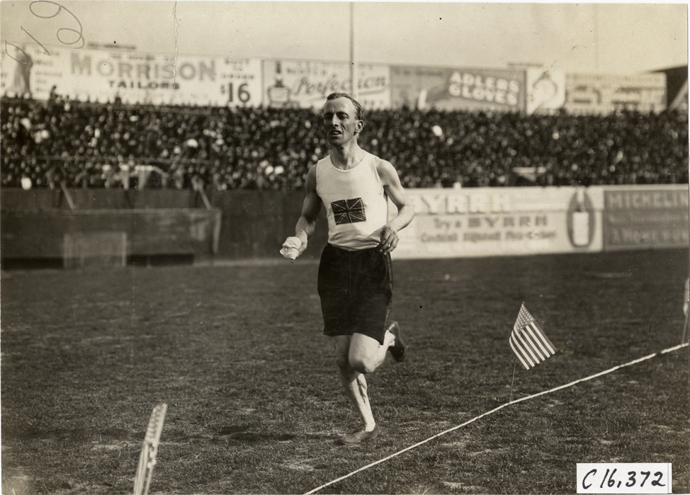 Runner competing in race
