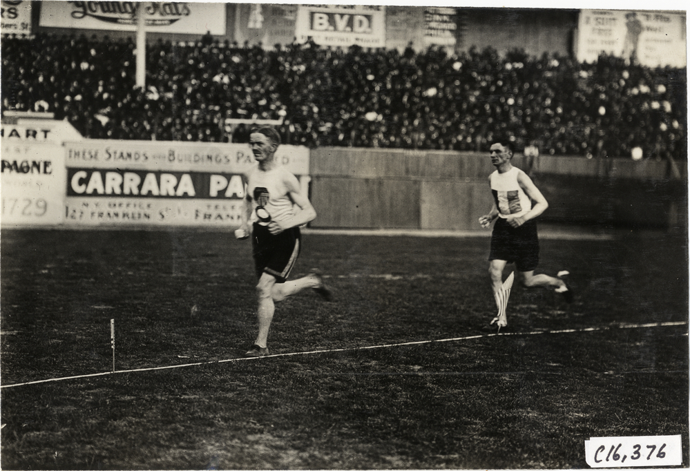 Runners competing in race