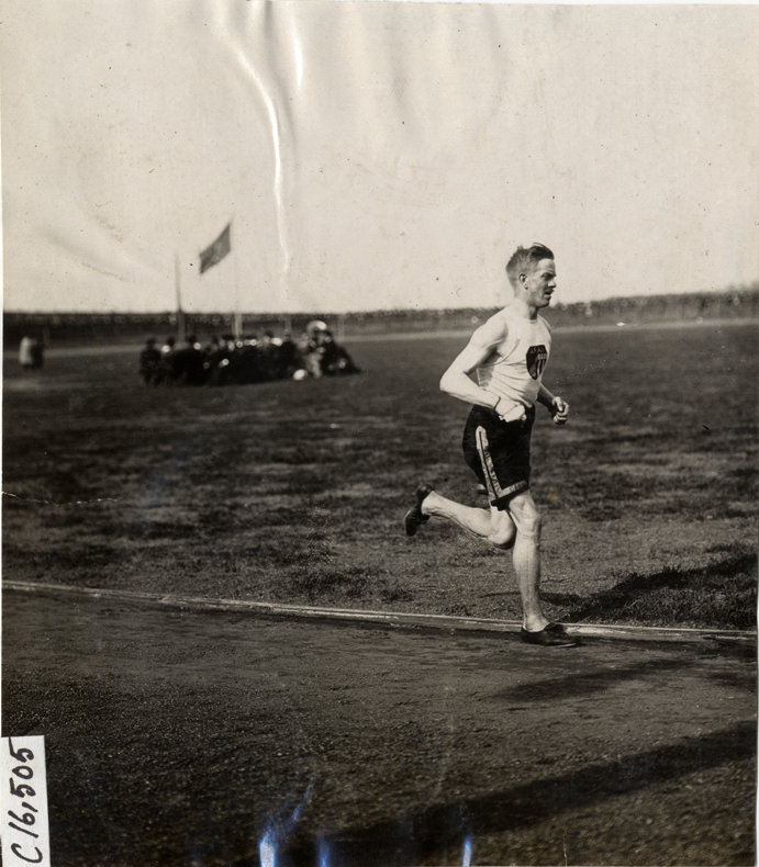 Runner competing in race