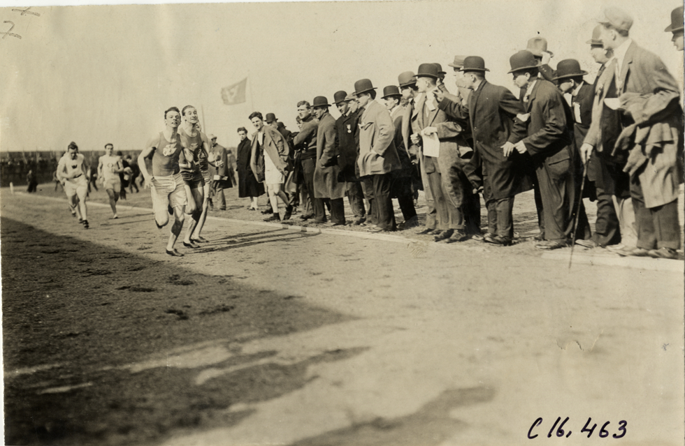 Runners competing in race