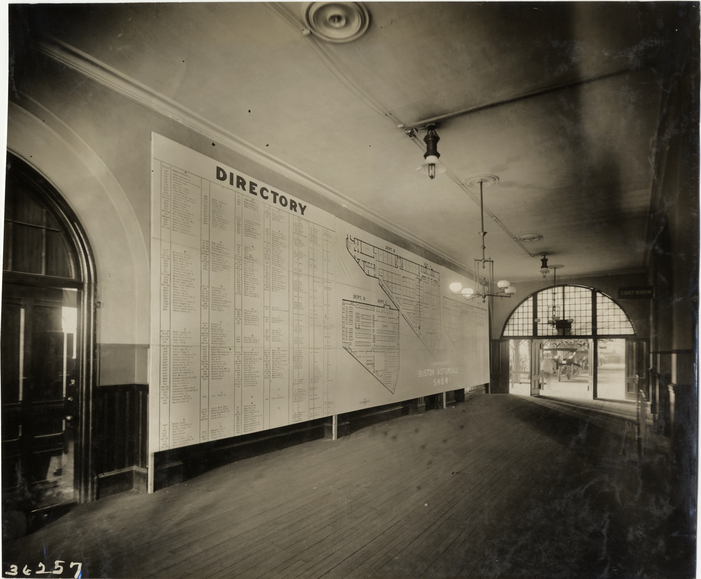 Directory and map, 1910 Boston Auto Show