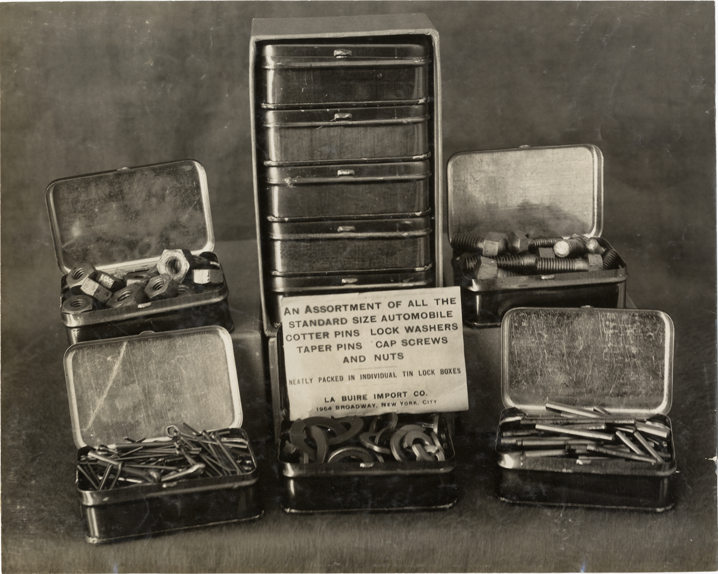 La Buire Import Company automobile hardware, 1909 Newark Auto Show