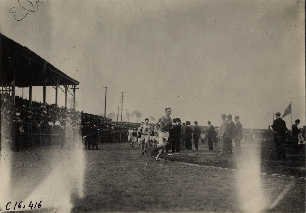 Runners competing in race