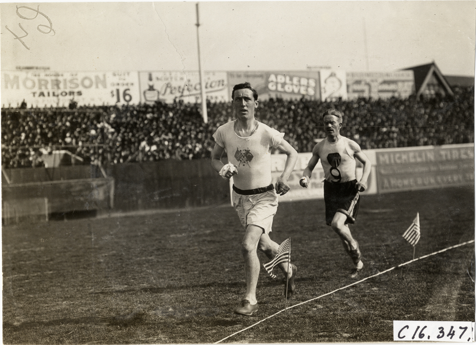 Runners competing in race