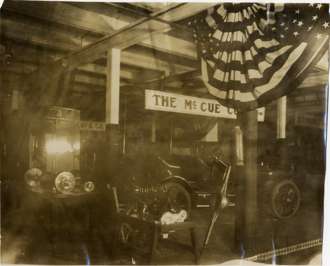 McCue Company exhibit, 1909 Boston Auto Show