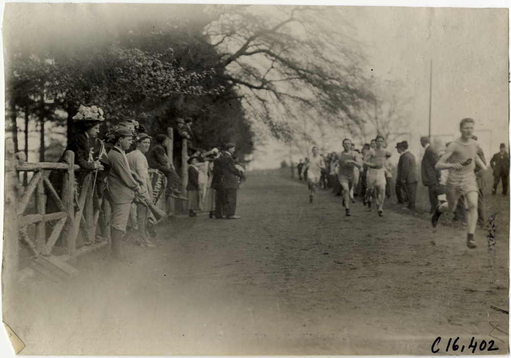 Runners competing in race