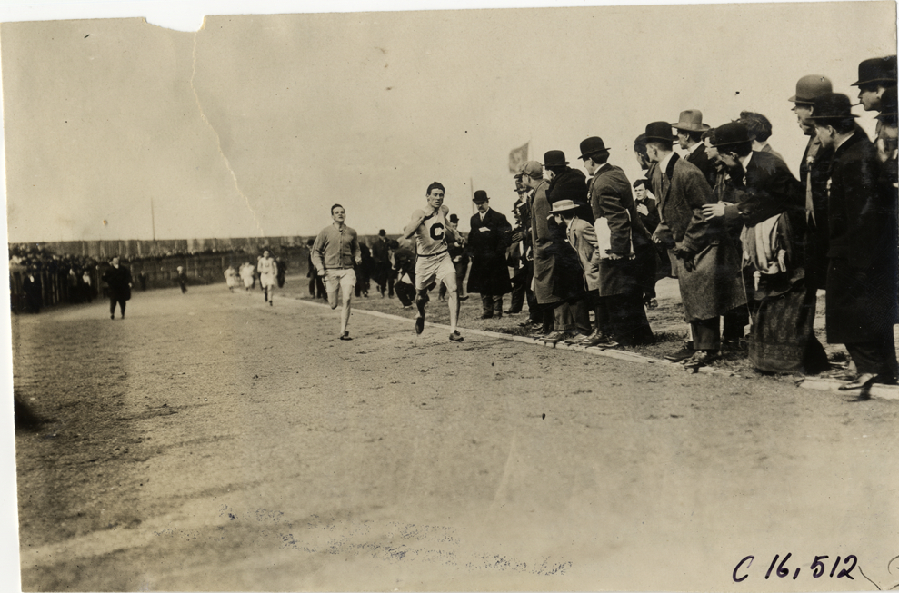 Runners competing in race