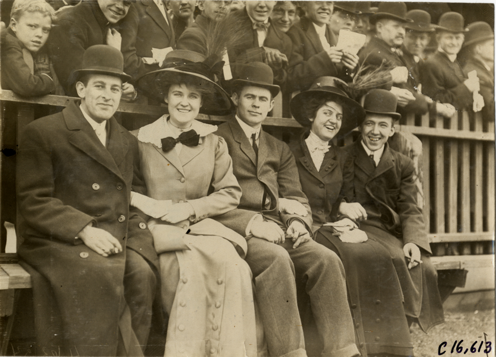 Spectators at track meet