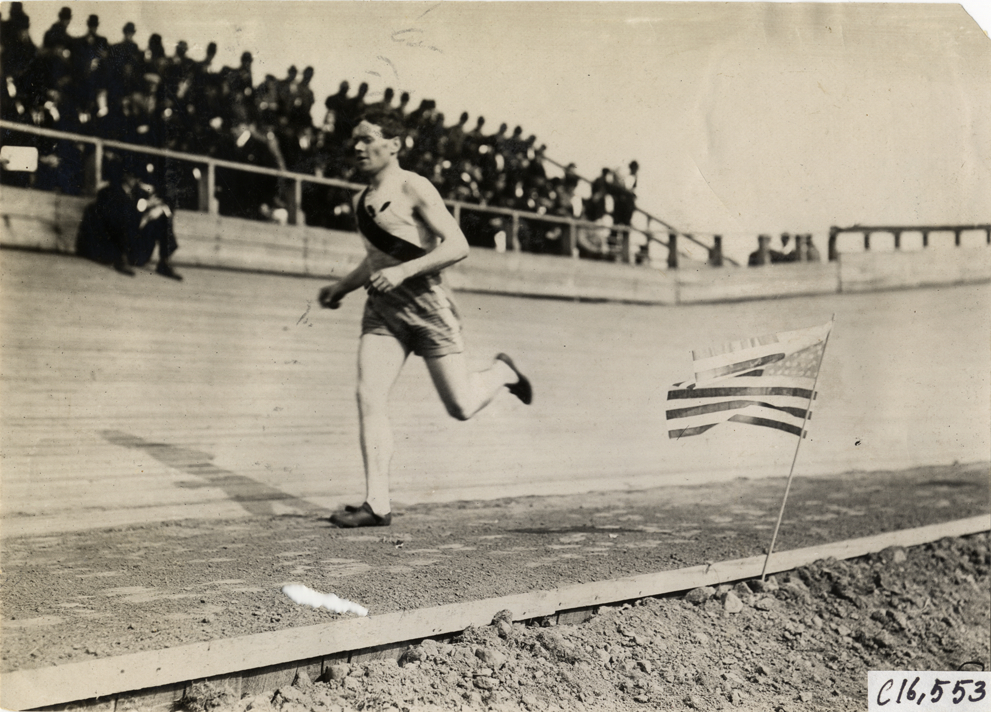Runner competing in race