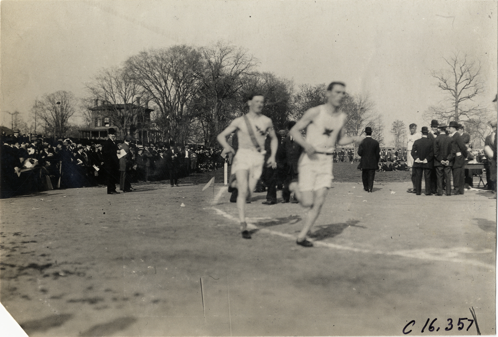 Runners competing in race