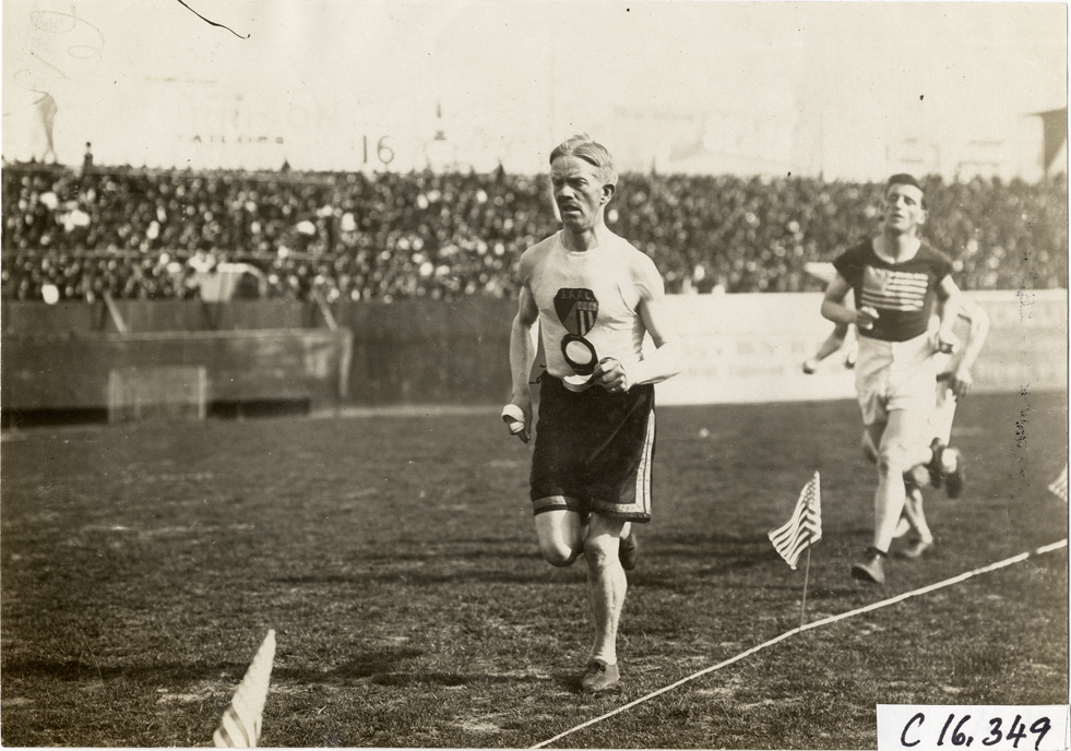 Runners competing in race