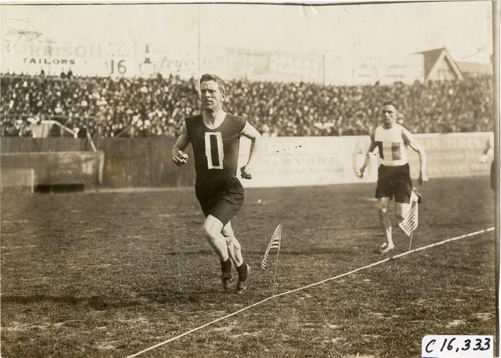 Runners competing in race