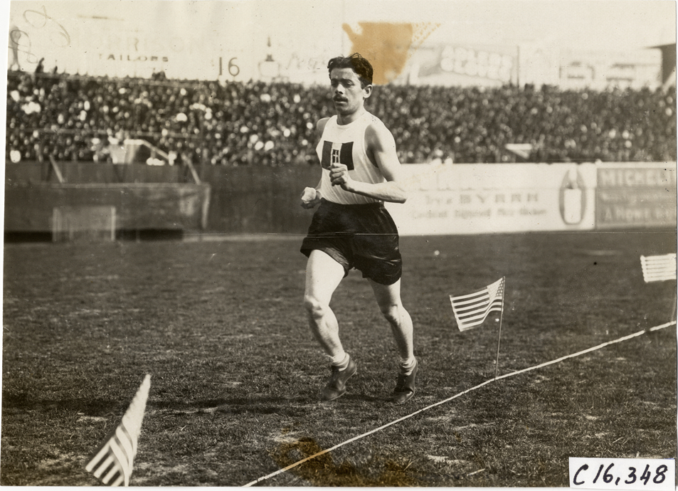 Runner competing in race