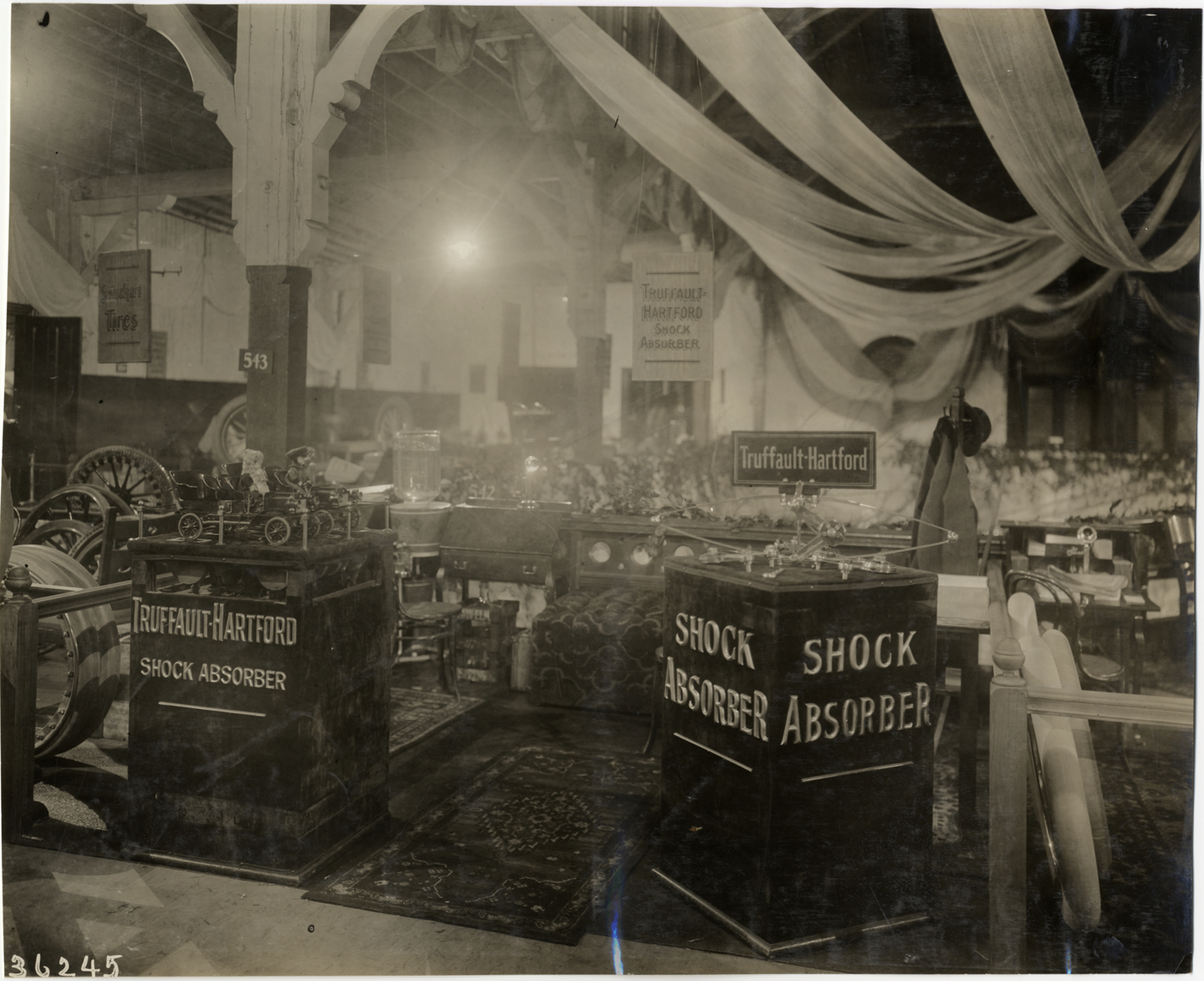 Truffault-Hartford shock absorbers exhibit, 1910 Boston Auto Show