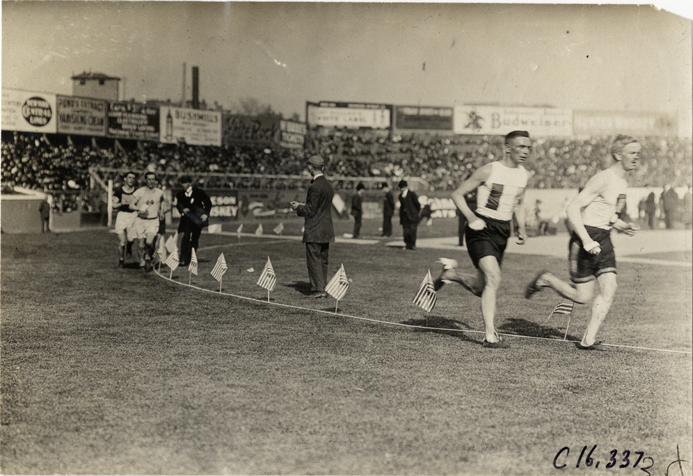 Runners competing in race