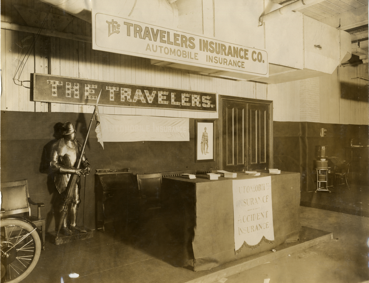 Travelers Insurance Company exhibit, 1909 Boston Auto Show