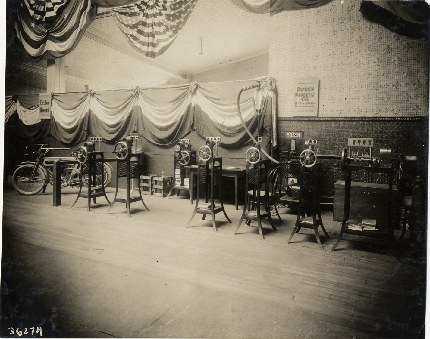 Bosch Magneto Company exhibit, 1910 Boston Auto Show