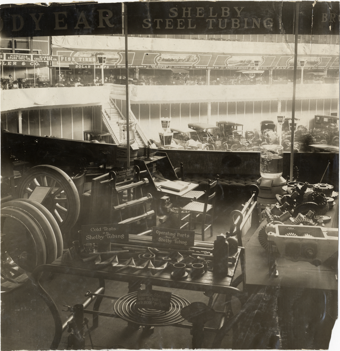 Shelby Steel Tube Company exhibit, 1909 New York Auto Show