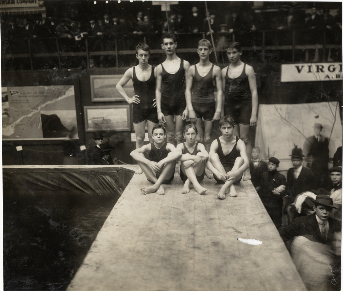 Townsend Harris Hall High School swimmers, 1909 Sportsman's Show