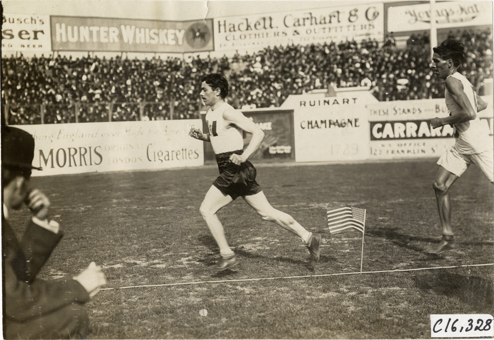 Runners competing in race