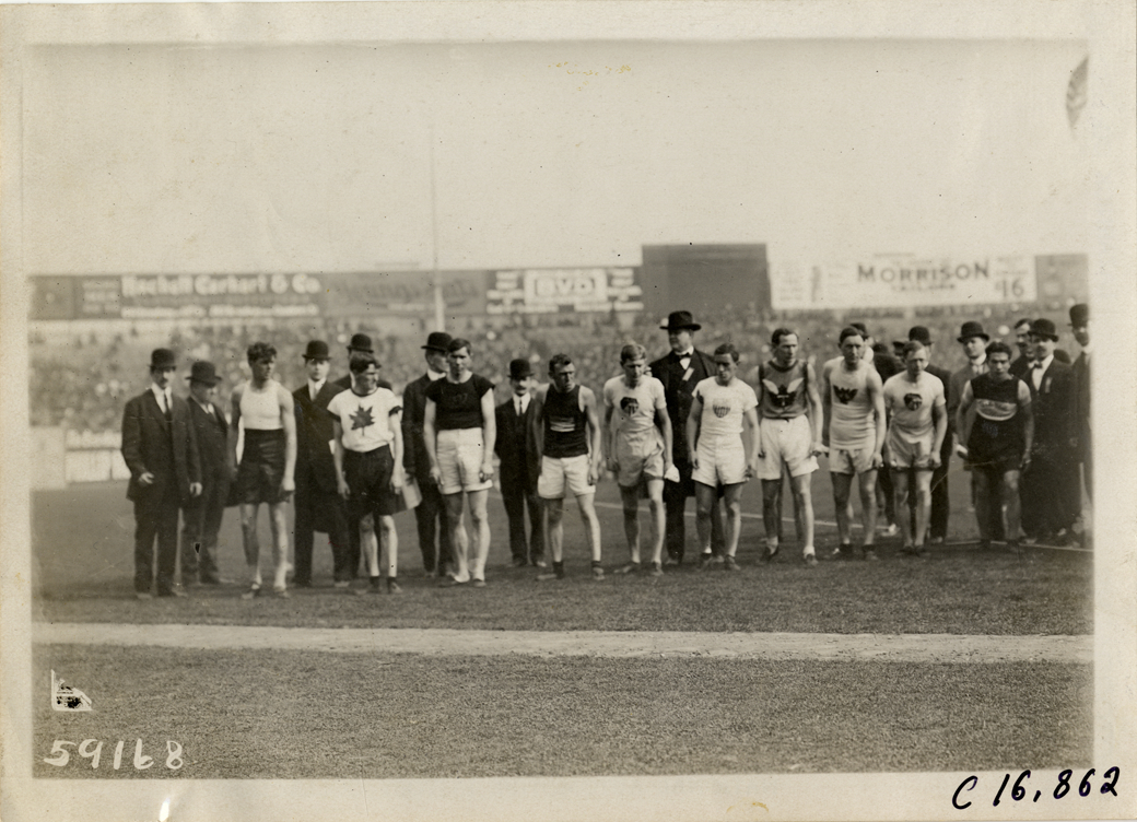 Runners at start of marathon race