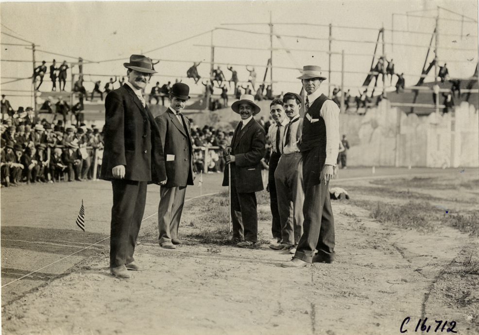 Officials at track meet